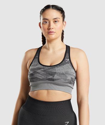 Gymshark Adapt Ombre Seamless Ženske Sportski Grudnjak Crne | HR 3331PJJ